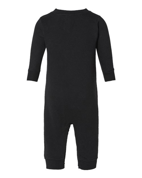 Rabbit Skins Infant Fleece One-Piece — Black — Front