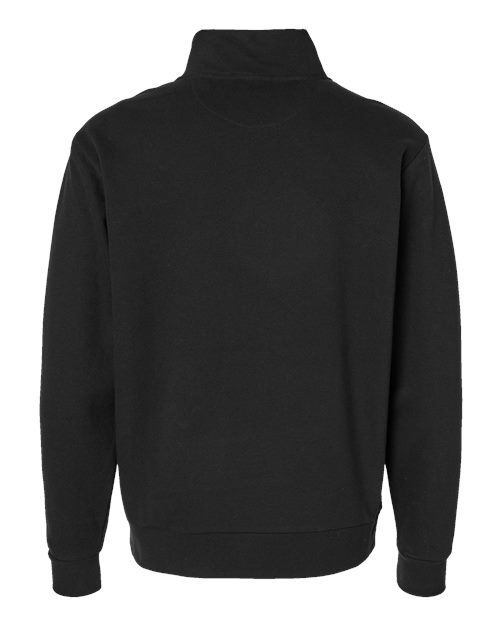 Next Level Unisex Fleece Quarter-Zip Pullover — Black — Back