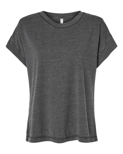 LAT Women's Relaxed Vintage Wash Tee — Washed Black — Front
