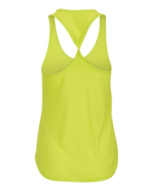 Boxercraft Women's Twistback Tank Top — Cyber Lime — Back