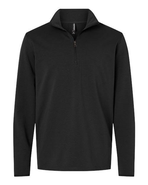Independent Trading Co. Men's Perform Quarter-Zip Pullover — Black — Front