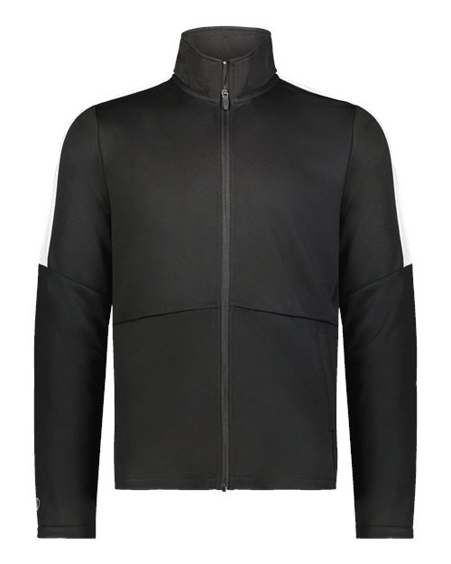 Holloway Men's Crosstown Full-Zip Jacket — Black/ White — Front