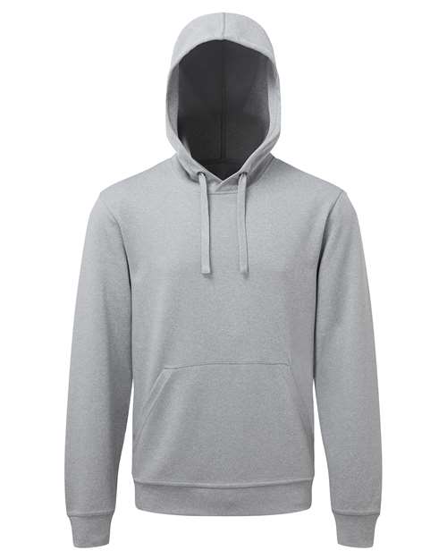 TriDri Unisex Spun Dyed Hooded Sweatshirt — Grey Melange — Front