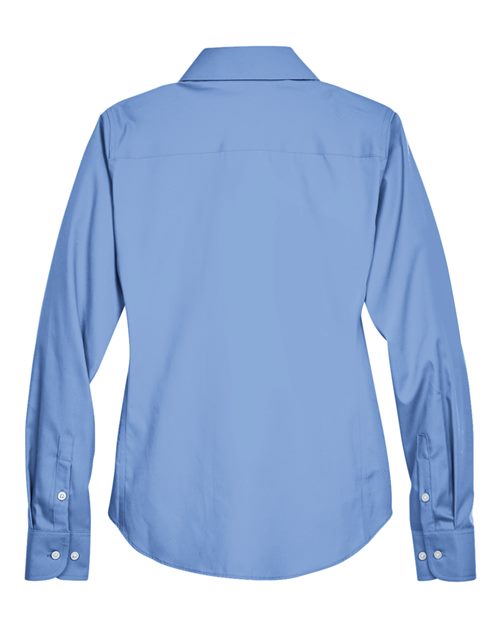Devon & Jones Women's Crown Collection® Oxford Woven Dress Shirt — Light Blue — Back