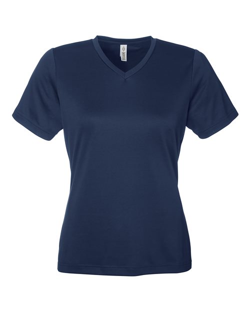 Team 365 Women's Zone Performance Mesh T-Shirt — Sport Dark Navy — Front