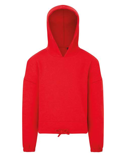 TriDri Youth Maria Hooded Sweatshirt — Fire Red — Front