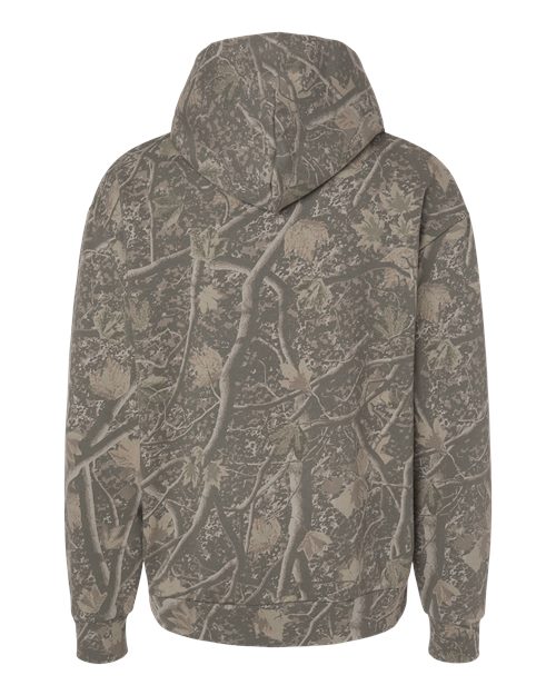 Independent Trading Co. Unisex Boulevard Heavyweight Hooded Sweatshirt — Deadwood Tree Camo — Back