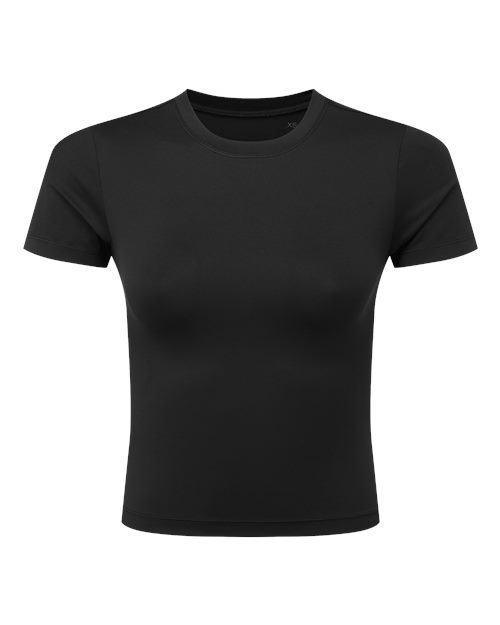 TriDri Women's Luxe Fitted Tee — Black — Front