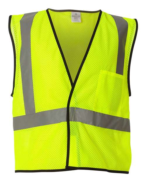Kishigo Unisex Economy Single Pocket Hook-and-Loop Mesh Vest