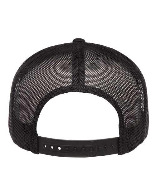 YP Classics Classic Five-Panel Trucker Cap — Black — Back