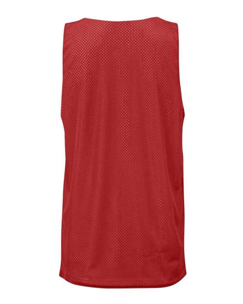 Badger Women's Pro Mesh Reversible Tank Top — Red/ White — Back