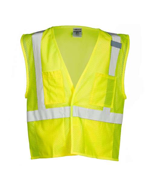 Kishigo Unisex 4 Pocket Hook-and-Loop Mesh Vest
