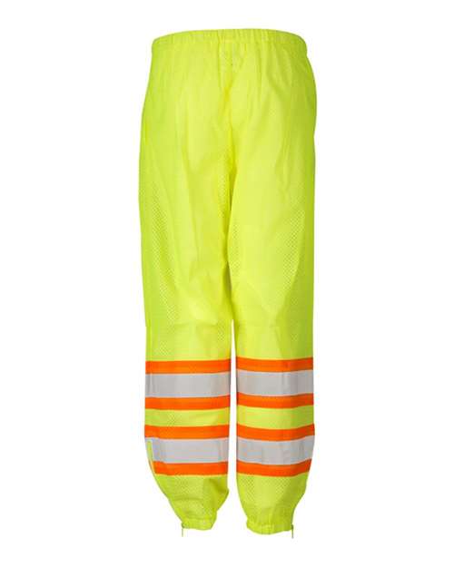 Kishigo Unisex Mesh Pants — Lime — Back