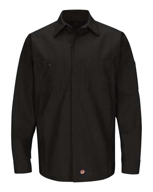 Red Kap Men's Long Sleeve Automotive Crew Shirt