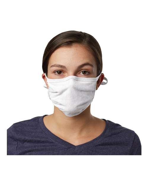 Hanes X-Temp™ 2-Ply Adjustable Face Mask — White — Front