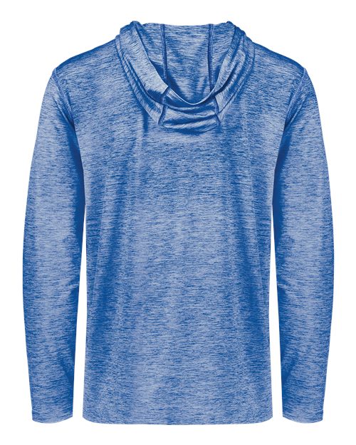 Holloway Youth Electrify CoolCore® Hooded Sweatshirt — Royal Heather — Back