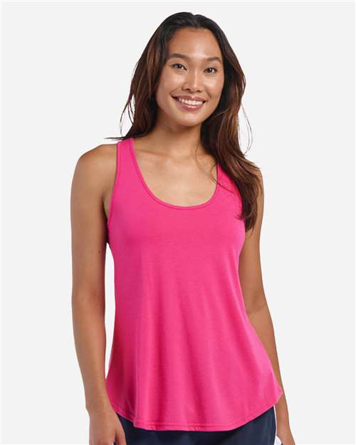 Boxercraft Women's Essential Racerback Tank Top — Cosmic Pink — On model · front
