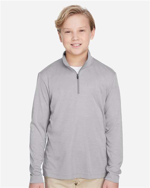 Youth Zone Sonic Heather Performance Quarter-Zip Pullover