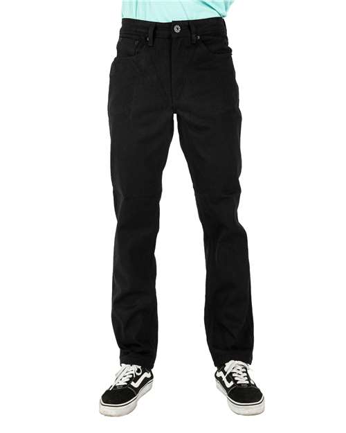Unisex Raw Denim Straight-Leg Jean Pants